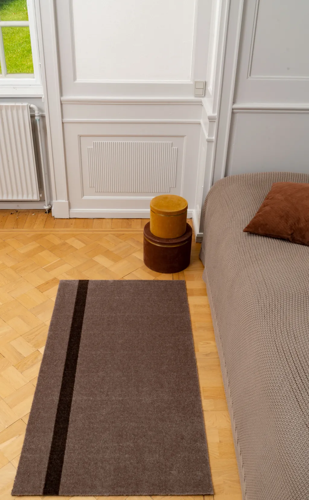 Tica Copenhagen Entre|Tæpper Og Måtter > Stripes Vertikal Gulvmåtte 67x120 cm, Sand/Brun