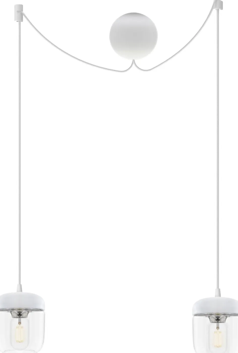 Discount Umage Acorn 2 Pendel Ø14 cm, Hvid/Stål
