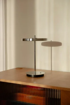 Hot Umage Asteria Move Trådløs Bordlampe LED H30,6 cm, Poleret Stål