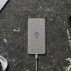 New UPSTRÖM LÄDER Trådløs Oplader 77x151,5x7,5 mm, Grå