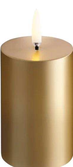 Discount Bloklys LED ?5xH7,5 cm, Stearinlys|Led Stearinlys