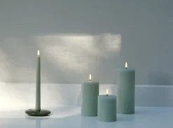 Online Bloklys LED Ø7,8xH10 cm, Stearinlys|Led Stearinlys