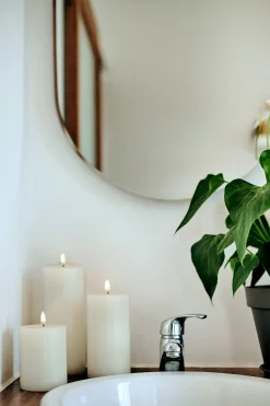 Sale Bloklys LED Ø7,8xH10 cm, Stearinlys|Led Stearinlys