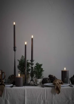 Online Bloklys LED Ø7,8xH20 cm, Stearinlys|Led Stearinlys