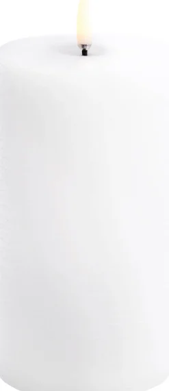 Discount Bloklys m. Smelteeffekt LED Ø7,8xH15 cm, Stearinlys|Led Stearinlys