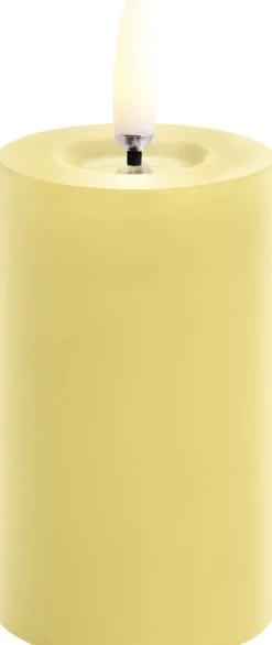 Online Bloklys m. Smelteeffekt LED ?5xH7,5 cm, Stearinlys|Led Stearinlys