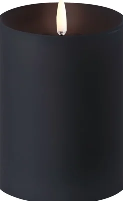 Outlet Bloklys m. Kant LED Ø7,8xH10 cm, Stearinlys|Led Stearinlys