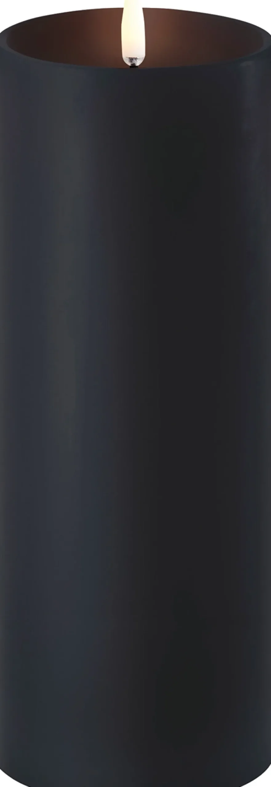Discount Bloklys m. Kant LED Ø7,8xH20 cm, Stearinlys|Led Stearinlys