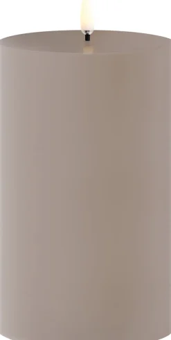 Outlet Bloklys Udendørs LED Ø8,4xH15 cm, Stearinlys|Led Stearinlys