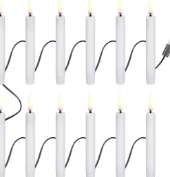 Uyuni Lighting Stearinlys|Led Stearinlys > Julelys LED 12 stk. ?1,3xH11 cm, Hvid