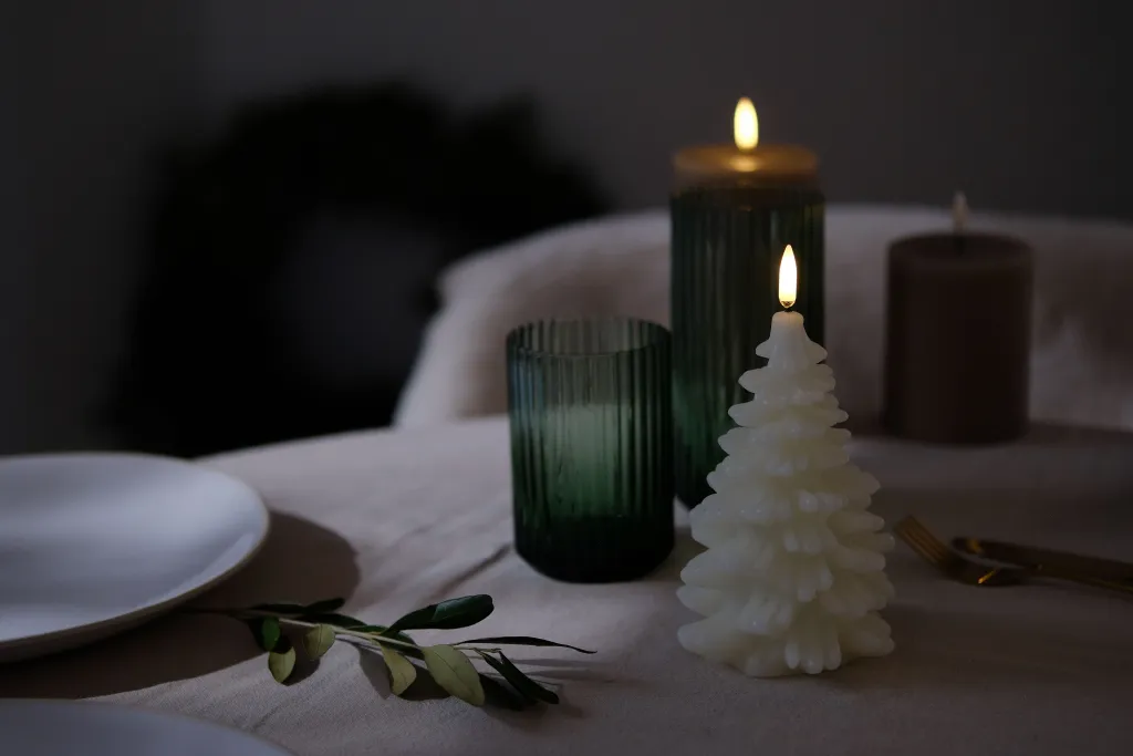 Best Juletræslys LED Ø11xH18 cm, Ivory Stearinlys|Led Stearinlys