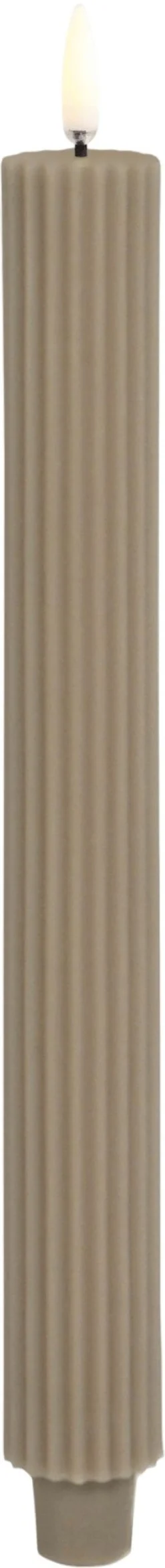 Uyuni Lighting Stearinlys|Led Stearinlys > Kronelys m. Riller LED 2 stk. ?3,2xH25,5 cm,