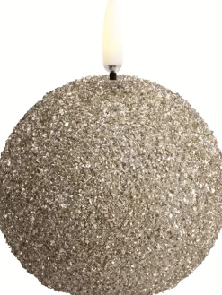 Uyuni Lighting Stearinlys|Led Stearinlys > Lys LED ?7 cm, Champagne/Glitter