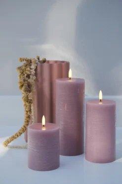 Best Uyuni Lighting Bloklys LED Ø7,8xH20 cm, Dusty Rose/rustik