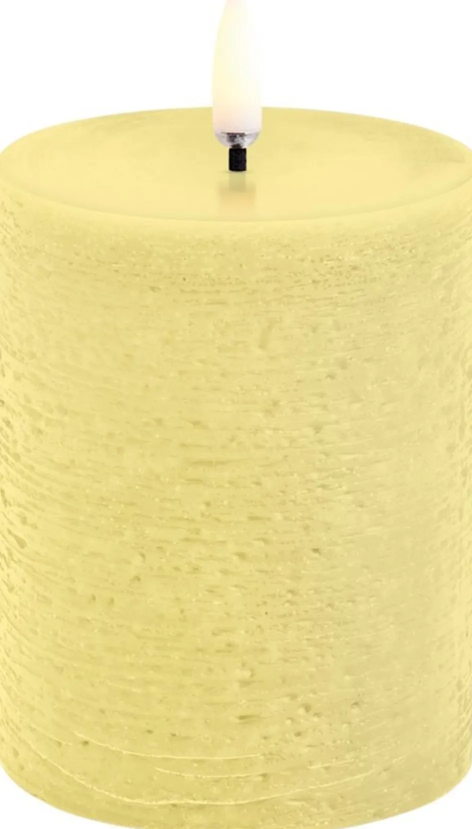 Hot Uyuni Lighting Bloklys LED Ø7,8xH10 cm, Wheat Yellow/rustik