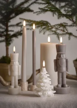 Uyuni Lighting Bloklys LED Ø7,8xH15 cm, Beige/rustik