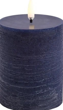Clearance Uyuni Lighting Bloklys LED Ø7,8xH10 cm, Dark Blue/rustik