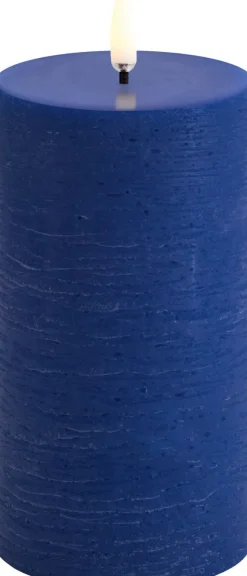 Clearance Uyuni Lighting Bloklys LED Ø7,8xH15 cm, Royal Blue/rustik