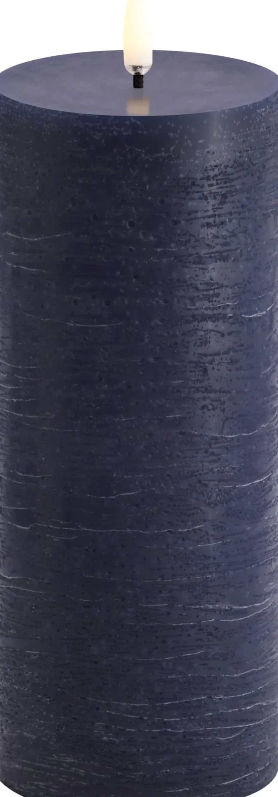 Discount Uyuni Lighting Bloklys LED Ø7,8xH20 cm, Dark Blue/Rustik