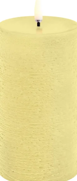 New Uyuni Lighting Bloklys LED Ø7,8xH15 cm, Wheat Yellow/rustik