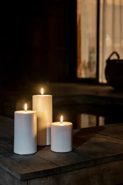 Online Bloklys Udendørs LED Ø8,4xH15 cm, Stearinlys|Led Stearinlys