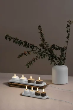 Clearance Uyuni Lighting Fyrfadslys 400 LED Ø3,9xH2 cm, Sandstone Plastik