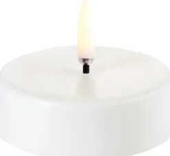 Hot Uyuni Lighting Fyrfadslys Maxi LED Ø6,1xH2,2 cm, Hvid