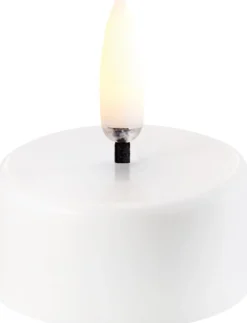 Hot Uyuni Lighting Genopladeligt Fyrfadslys LED 2 stk. Ø3,9xH2,3 cm, Hvid