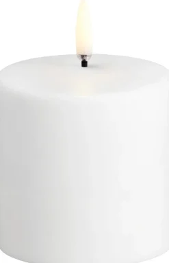 Outlet Uyuni Lighting Genopladeligt Bloklys Udendørs LED Ø6,8xH6,8 cm, Hvid Plastik