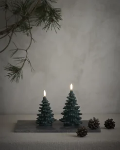 Clearance Uyuni Lighting Juletræslys LED Ø10xH15 cm, Pine Green