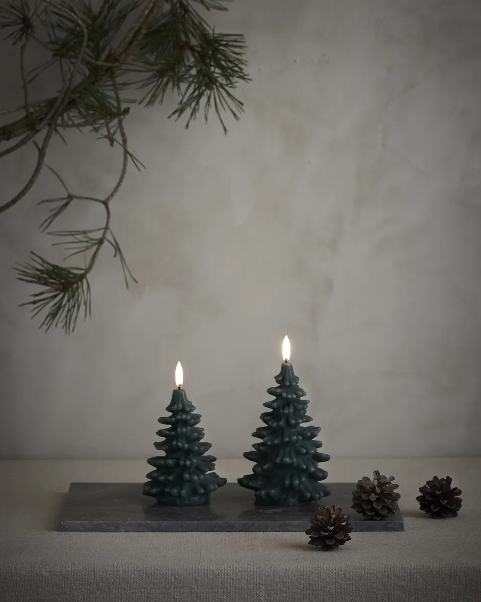 Clearance Uyuni Lighting Juletræslys LED Ø10xH15 cm, Pine Green