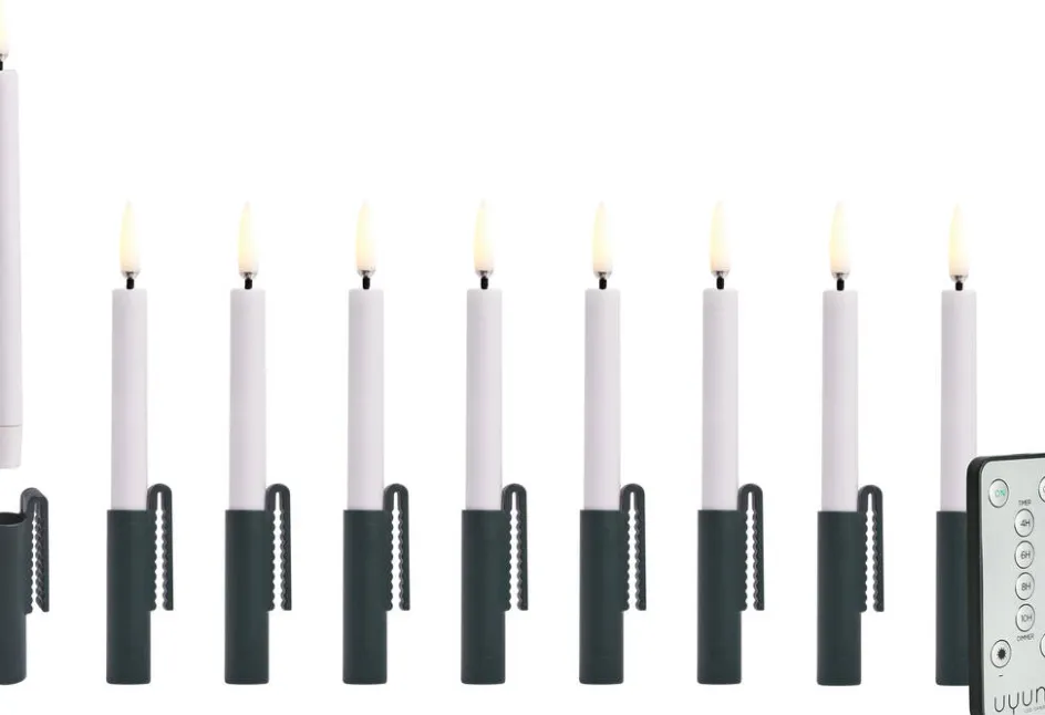 New Uyuni Lighting Juletræslys m. Klips LED 9 stk. Ø1,3xH13,8 cm, Hvid