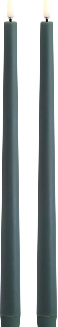 Clearance Uyuni Lighting Kronelys LED 2 stk. Ø2,3xH32 cm, Pine Green