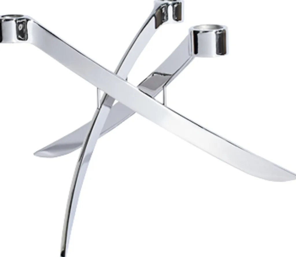 Hot Lightarch Lysestage 3 Arm , Krom Lysestager