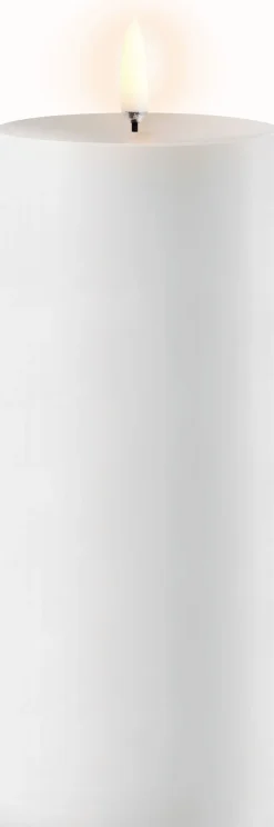 Discount Uyuni Lighting Maxi Bloklys Udendørs LED Ø12xH30 cm, Hvid Plastik