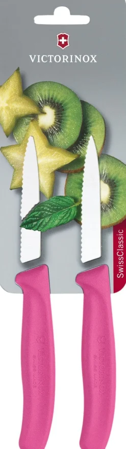 New Victorinox Swiss Classic Grøntsagskniv 2 stk. 8 cm, Pink