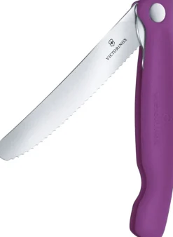Victorinox Swiss Classic Foldbarkniv m. Bølgeskær 11 cm, Lilla