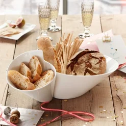 Best Villeroy & Boch NewWave Dobbeltskål 49x27 cm, Hvid