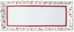 Discount Villeroy & Boch Toy's Delight Serveringsfad 16x39 cm, Hvid/Rød