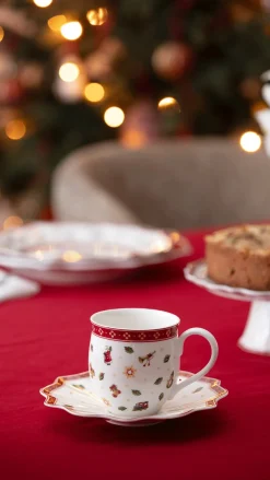 Online Villeroy & Boch Toy's Delight Underkop Kaffe 17,5 cm, Hvid/Rød