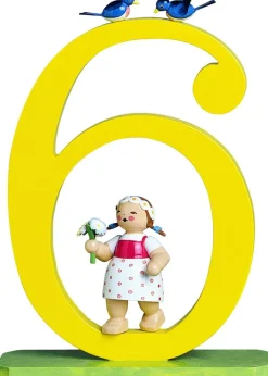 Wendt & Kühn Fødselsdagstal 6, Pige m. Blomster