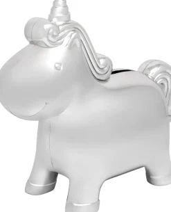 Discount Zilverstad Sparebøsse Enhjørning H13,2 cm, Sølvfinish