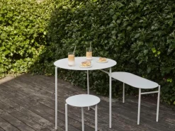 New Zone Denmark Disc Bænk 80 cm, Soft Grey