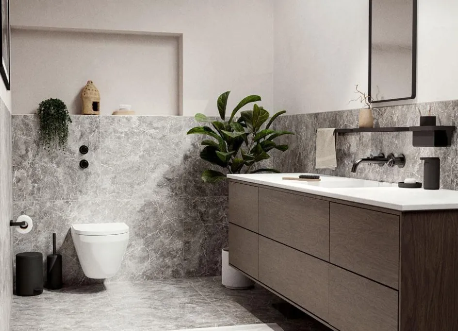 Outlet Zone Denmark Rim Toiletbørste, Sort