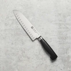 Zwilling FOUR STAR Santoku Kniv 18 cm, Sort