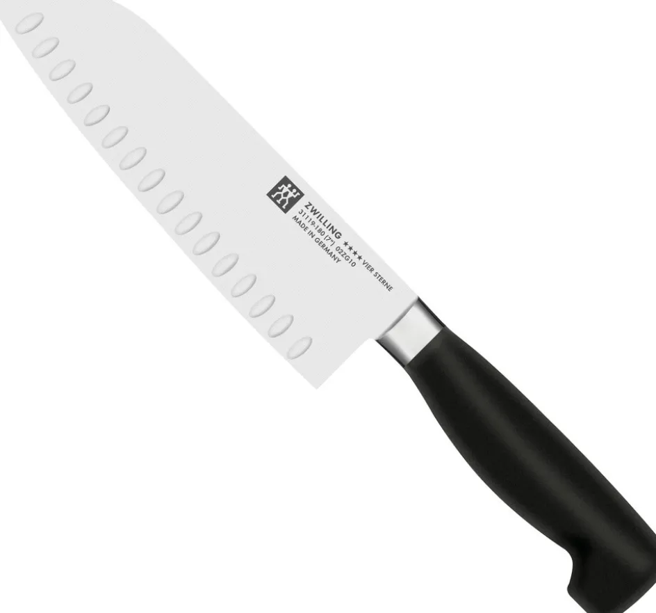 Zwilling FOUR STAR Santoku Kniv 18 cm, Sort