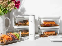 New Fresh & Save Vakuumboks M/950 ml, Klar/Hvid Vakuumpakkere Og Tilbehør|Opbevaring Til Køkkenet