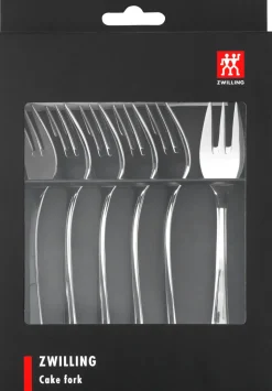 Clearance Jessica Dessertgaffelsæt 6 Dele, Blankt Stål Kagegafler
