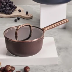 Hot Zwilling Milano Kasserolle m. Glaslåg 18 cm, Brun